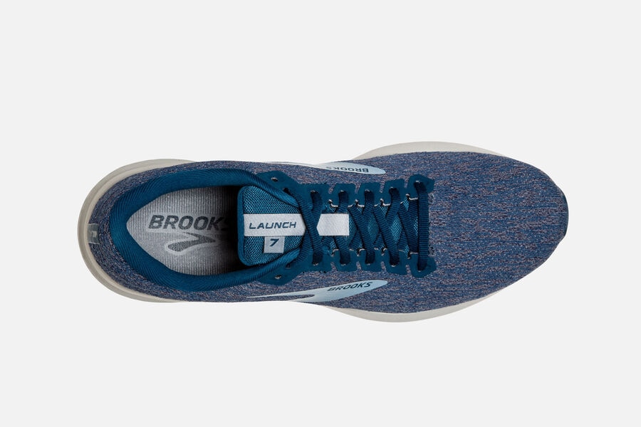 Brooks Launch 7 Road Running Shoes Mens Blue 046873-PBO